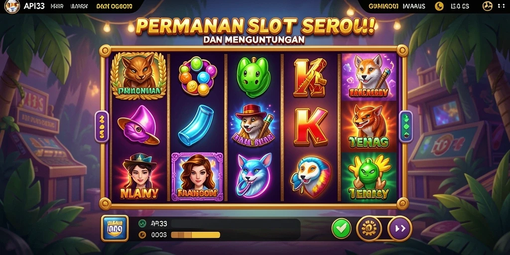 Screenshot gameplay API33 menampilkan tampilan slot yang memukau.