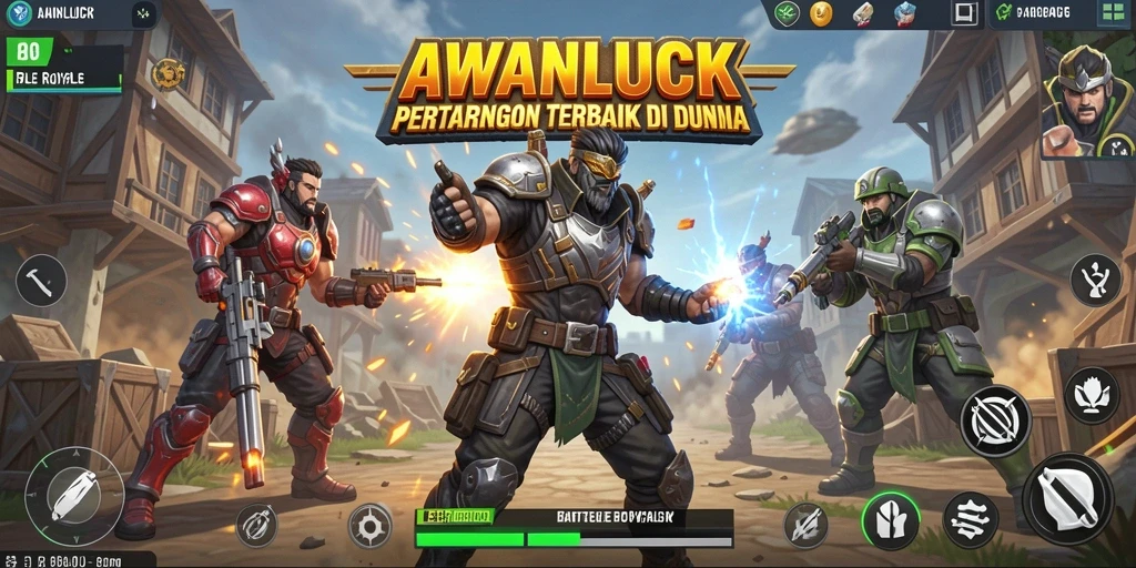 Tampilan gameplay menarik dari AWANLUCK saat pertempuran berlangsung.