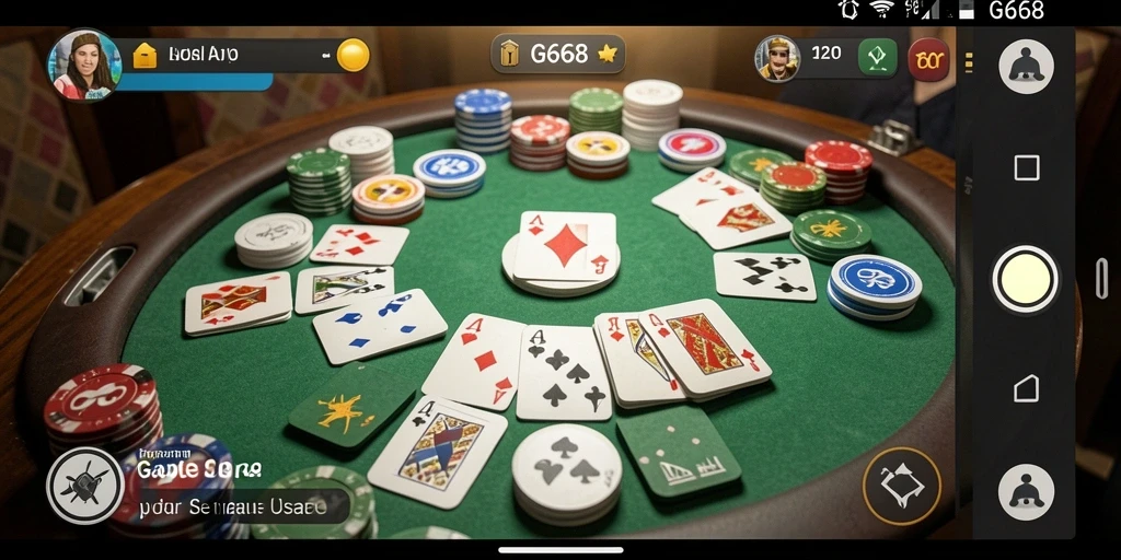 Screenshot G668 menunjukkan gameplay menarik dari permainan Gaple.