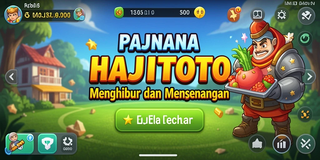 Screenshot gameplay <strong>HAJITOTO</strong> yang menggambarkan karakter lucu beraksi.