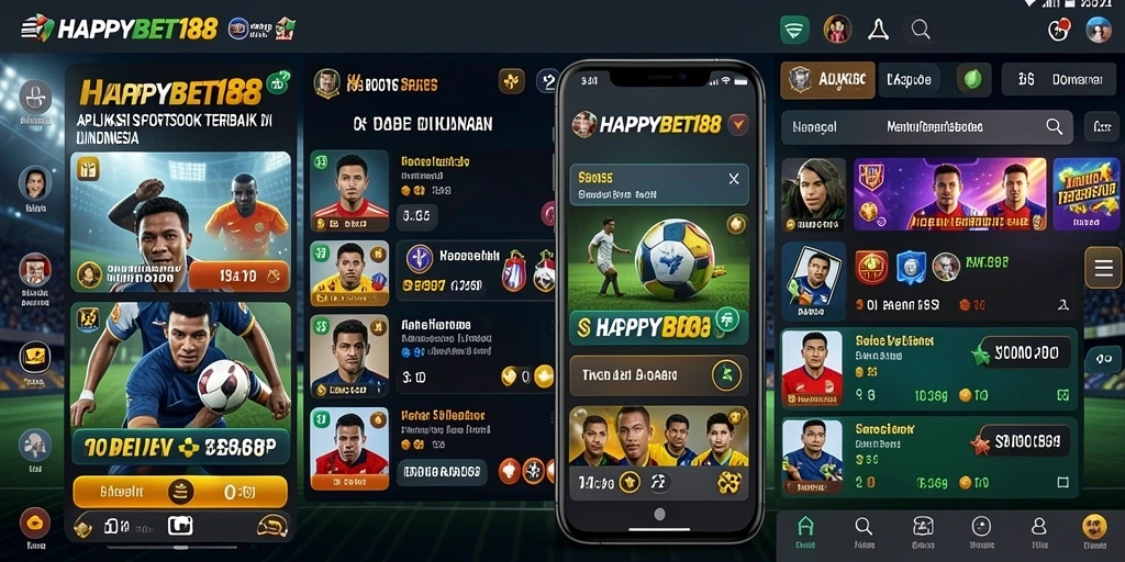 Tampilan gameplay yang dinamis dalam aplikasi Sportsbook.