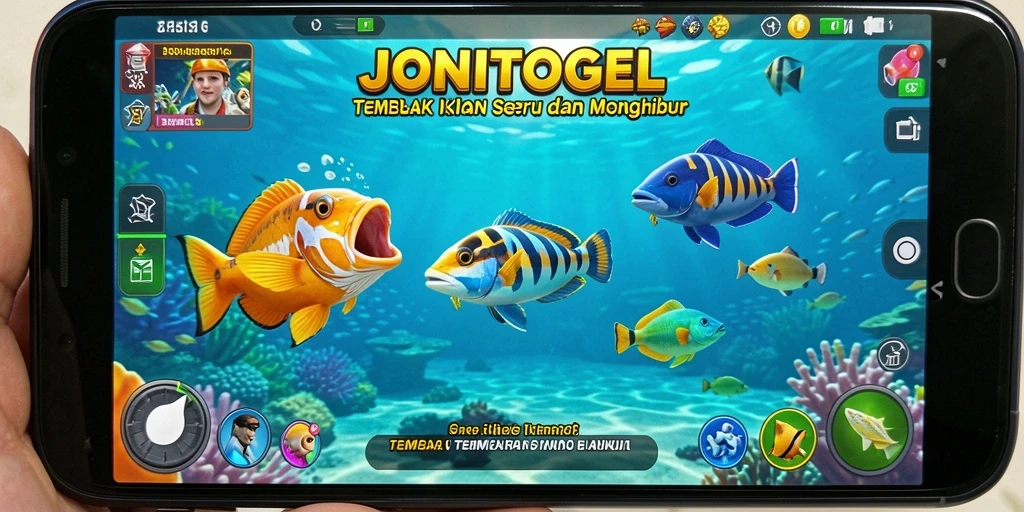 Tangkapan layar gameplay Tembak Ikan JONITOGEL yang menarik.