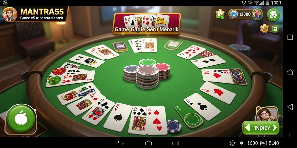 Tampilan gameplay Gaple yang menarik dan interaktif.