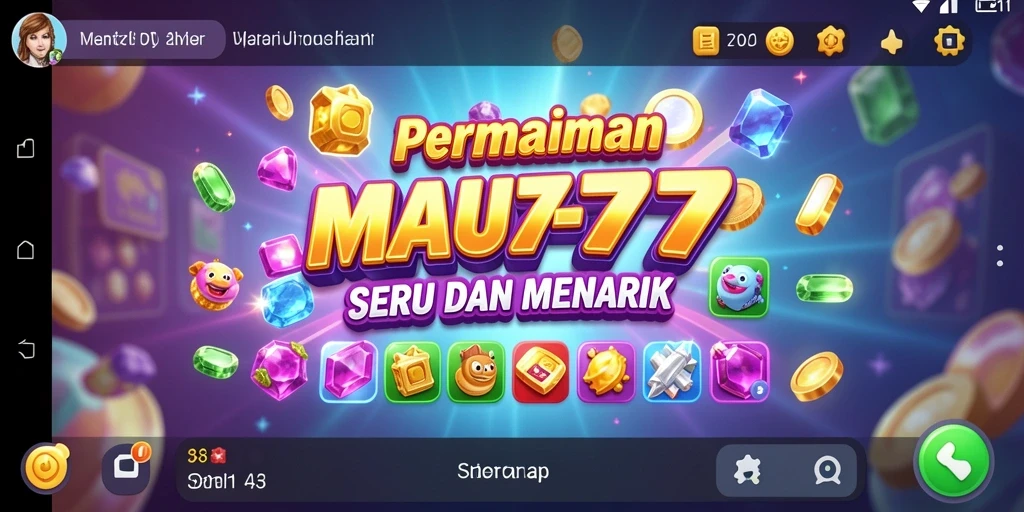 Tangkapan layar utama MAU777 menampilkan gameplay seru dalam genre Match-3.