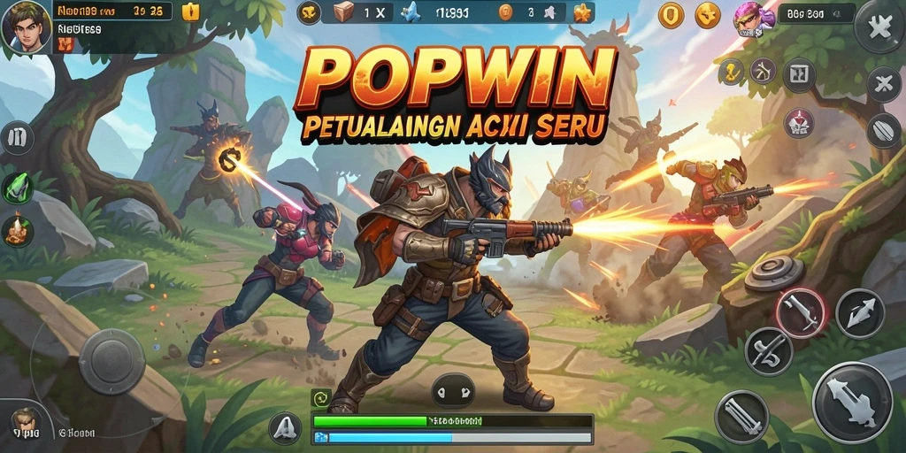 Screenshot di POPWIN menunjukkan aksi mendebarkan dalam permainan.