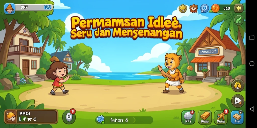 Tampilan visual gameplay <strong>PP7</strong> yang menarik dengan karakter yang aktif.