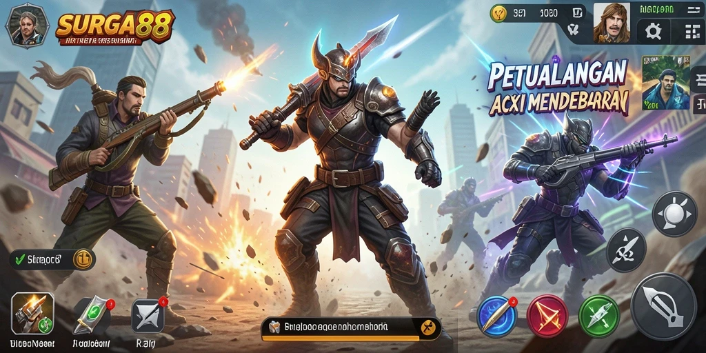 Pengalaman gameplay mendebarkan dari SURGA88 yang penuh aksi.