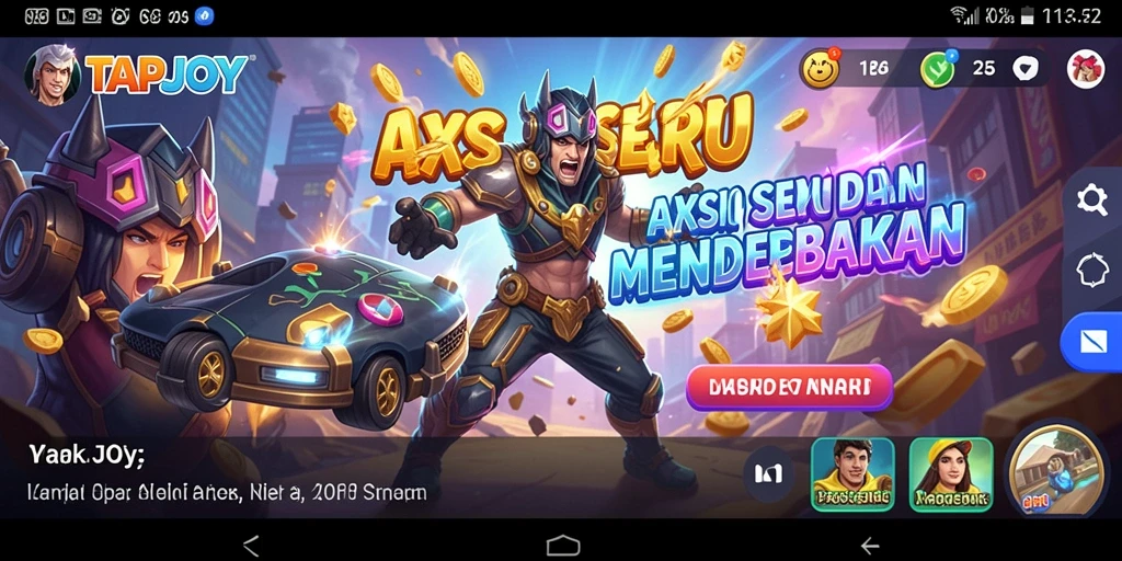 Gameplay mendebarkan TAPJOY dengan aksi aksi intens.