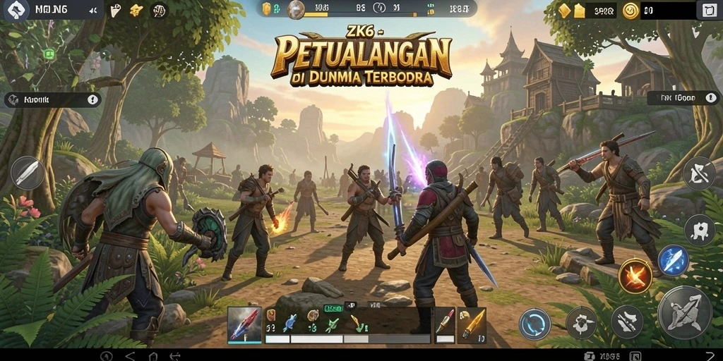 Tampilan menarik dari gameplay ZK6 di dunia terbuka.